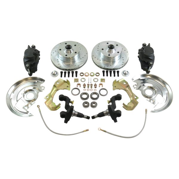  Helix® - Drilled and Slotted Front Disc Brake Conversion Kit with Stock Spindles