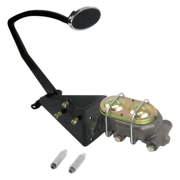 Helix® - Manual Brake Pedal Kit with Oval Large Chrome Pad