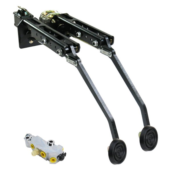 Helix® - Dual Manual Brake Pedal Kit with Round Black Pad