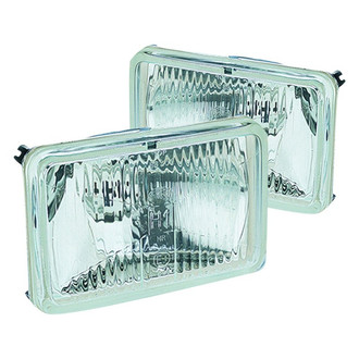 Hella® - 4x6" Rectangular Chrome Factory Style Composite Headlight (H4651, 165mm)
