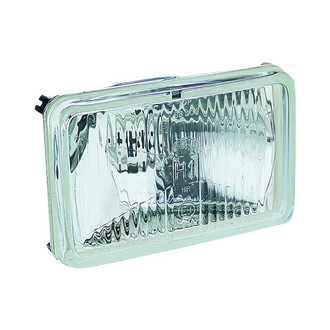 Hella® - 4x6" Rectangular Chrome Factory Style Composite Headlight (H4651, 165mm)