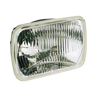 Hella® - 7x6" Rectangular Chrome Vision Plus Factory Style Composite Headlight (H6054, 200mm)