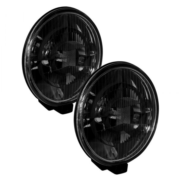Hella® - 500-Series Black Magic SAE 6.4" 2x55W Round Driving Beam Lights
