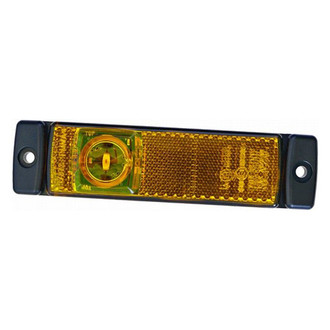 Hella® - 8645 Series 5.12" Amber Rectangular Bolt-on Mount LED Clearance Marker Light