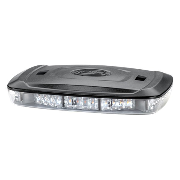 Hella® - 10" Magnet Mount Mini Amber/White LED Emergency Light Bar