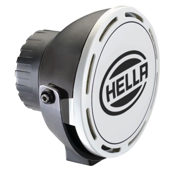 Hella® - 6.7" Round White Plastic Light Cover with Black Logo for Rallye 4000i-Series