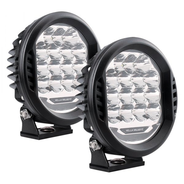 Hella® - ValueFit 500 6" 2x22.5W Round Driving Beam LED Lights