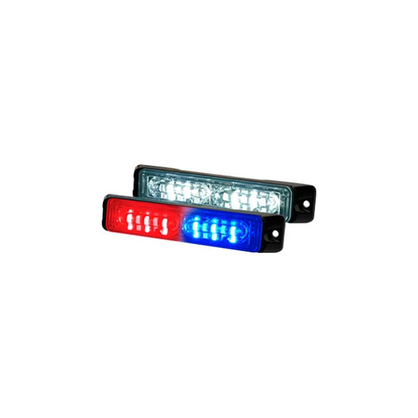 Hella® - 5.13" 12-LED MS6-DC Bolt-On Mount Red/Blue/White LED Strobe Light