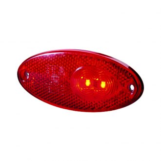 Hella® - 4295 Series Oval Chrome/Red LED Tail Light