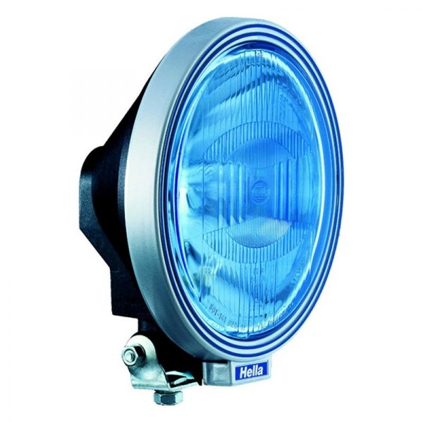 Hella® - Rallye 3000-Series ECE 8.7" 55W Round Silver/Black Housing Driving Beam Blue Light