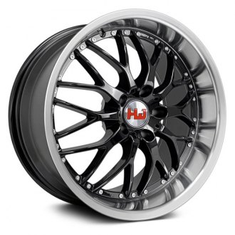 HEMI WHEELS® - HM5 Black with Polished Lip and Rivets