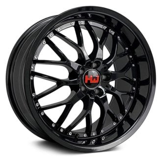 HEMI WHEELS® - HM5 Gloss Black with Polished Rivets