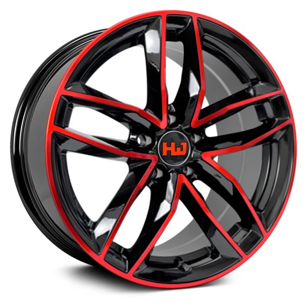 HEMI WHEELS® - HM09 Gloss Black with Red Face and Lip