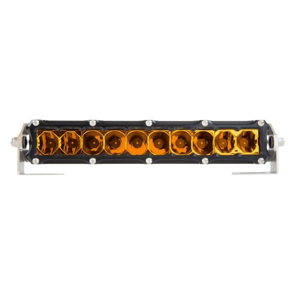 Heretic Studio® - 6 Series 10" 60W Combo Spot/Flood Beam Amber Light Bar with Black Inner Bezel