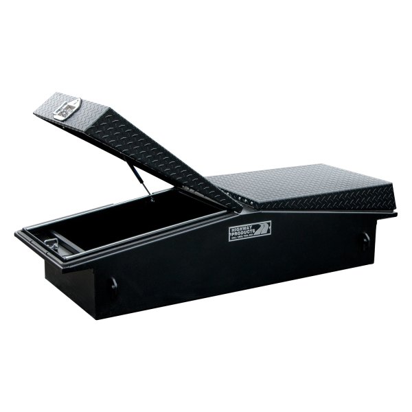 Highway Products® - Dual Lid Gull Wing Crossover Tool Box with Leopard™ Black Lid