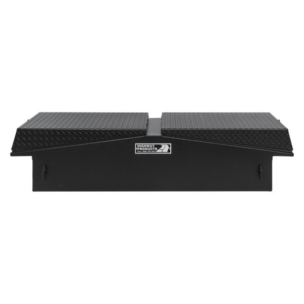 Highway Products® - Dual Lid Gull Wing Crossover Tool Box with Black Diamond Plate Lid