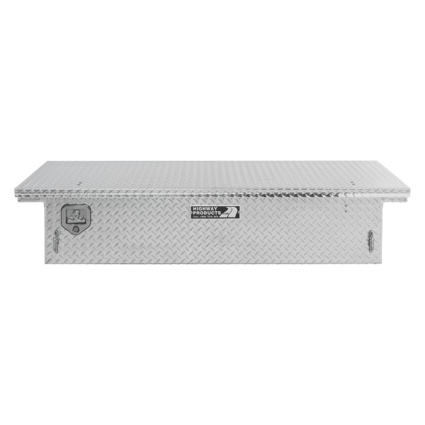 Highway Products® - Low Profile Single Lid Crossover Tool Box with Bright Diamond Plate Lid