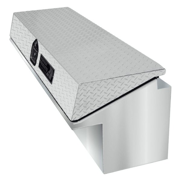 Highway Products® - Low-Side Tool Box with Bright Diamond Plate Lid