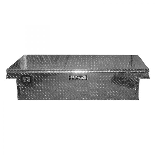 Highway Products® - Standard Single Lid Crossover Tool Box with Bright Diamond Plate Lid