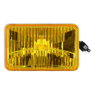 Holley RetroBright® - 4x6" Rectangular Chrome/Yellow RetroBright™ LED Headlight