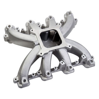 Holley® - Mid Rise Satin EFI Cast Single Plane Intake Manifold with Rectangle Ports