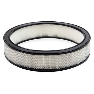 Holley® 120-178 - Round White Air Filter with Black Ring (14" OD x 3" H)