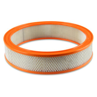 Holley® - Round White Air Filter with Orange Ring (14" OD x 3" H)