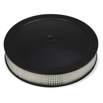 Holley® - 4500 Drop-Base Round White Steel Air Cleaner Assembly