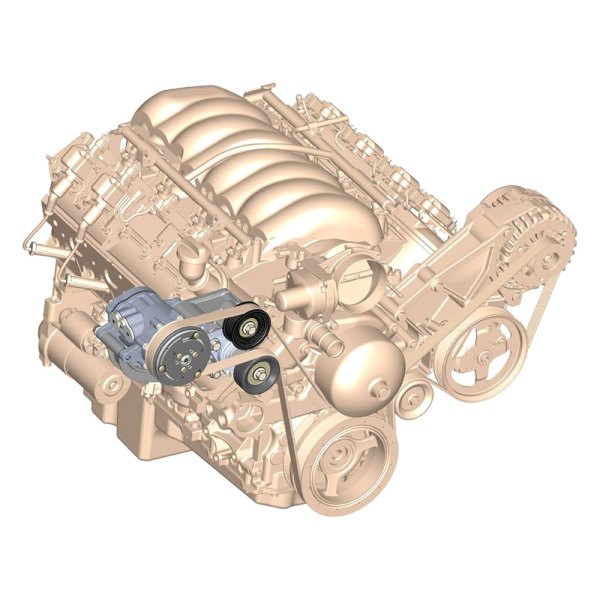 Holley® 20142P High Mount LS A/C Accessory Drive Kit