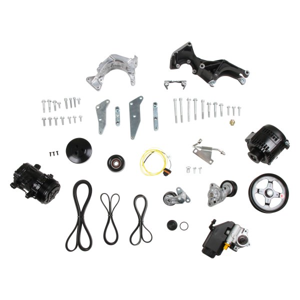 Holley® - Aluminum Low Mount Complete LS A/C Accessory Drive Kit