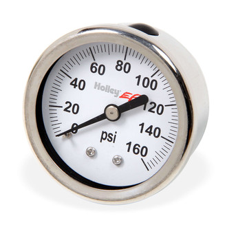 Holley® - 2" Mechanical Fuel Pressure Gauge, 160 PSI