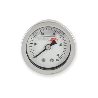 Holley® - EFI Series 1.5" Mechanical Oil Filled Fuel Pressure Gauge, 100 PSI