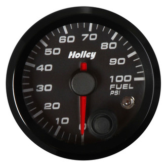 Holley® - Analog Style Series 2-1/16" Fuel Pressure Gauge, Black, 0-100 PSI