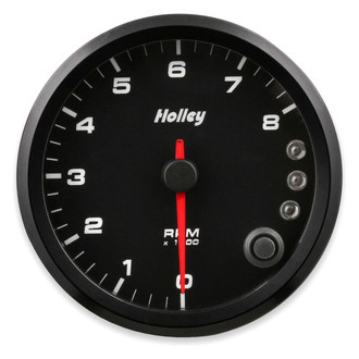 Holley® - Analog Style Series Tachometers with Internal Shift Light, Black