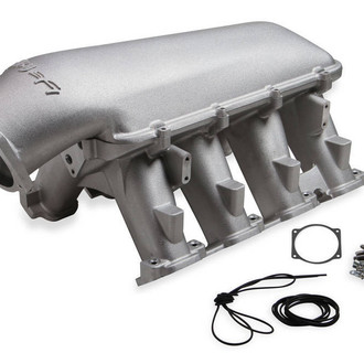 Holley® - Hi-Ram Modular Satin EFI Cast Intake Manifold with Longitudinal Mount Plenum