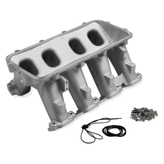 Holley® 300-237 - Hi-Ram Modular Lower Satin EFI Cast Intake Manifold without Port EFI Provisions