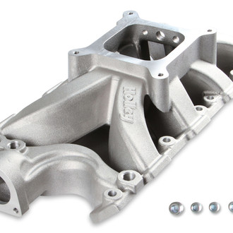 Holley® - Single Plane Mid Rise Carburated Intake Manifold