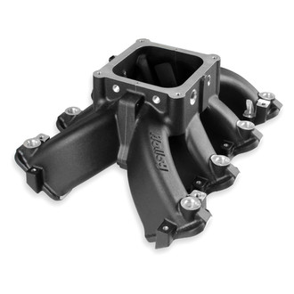 Holley® - Single Plane Split-Design Black EFI Intake Manifold with Fuel Rails