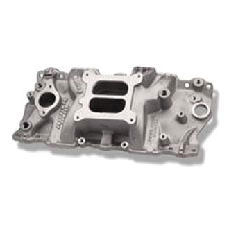 Holley® - Strip Dominator Low Rise Satin Carbureted Cast Dual Plane Intake Manifold
