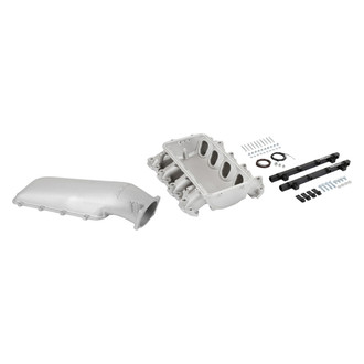 Holley® - Lo-Ram Satin EFI Intake Manifold with Port Injection Fuel Rails