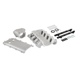 Holley® - Ultra Lo-Ram Satin EFI Intake Manifold with Port Injection Fuel Rails