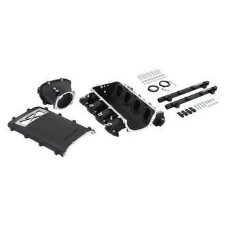 Holley® - Ultra Lo-Ram Black EFI Intake Manifold with Port Injection Fuel Rails