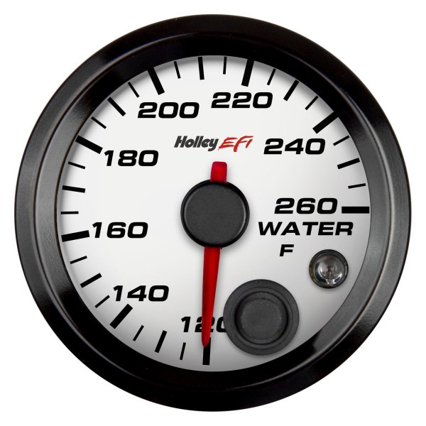 Holley® - EFI Series 2-1/16" CAN Coolant Temperature Gauge, White, 120-260 F