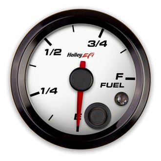 Holley® - EFI Series 2-1/16" Programmable Fuel Level Gauge, White