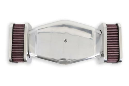 Holley® 64280 - Hi Tek Red Aluminum Polished Air Cleaner Assembly