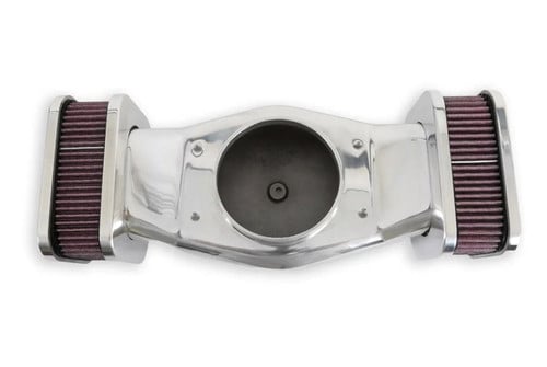 Holley® 64280 - Hi Tek Red Aluminum Polished Air Cleaner Assembly