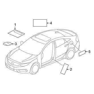 Honda OE - Information Labels - Labels (1.5L)