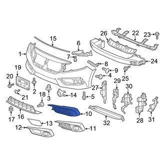 Honda OE - Front Left Bumper Cover Spacer Panel