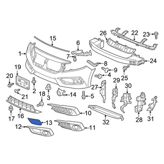Honda OE - Front Left Tow Eye Cap