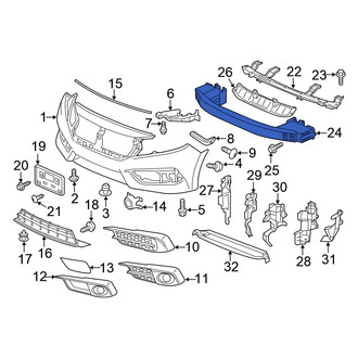Honda OE - Front Bumper Impact Bar